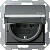 Розетка Gira System 55 Schuko с/з со шторками крышкой 16A 250V безвинтовой зажим антрацит 276228