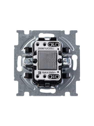 Выключатель одноклавишный ABB Basic55 10A 250V с подсветкой слоновая кость 2CKA001012A2156