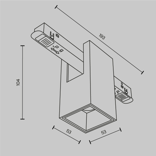 Трековый светильник Technical TR121-2-7W3K-B Трековый светильник Technical TR121-2-7W3K-B