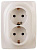 Розетка ЭРА 12 2x2P E Schuko со шторками 16A 250V 12-2008-02 Б0038813