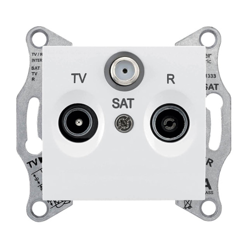 Розетка TV/R/SAT проходная Schneider Electric Sedna 8dB SDN3501221 Розетка TV/R/SAT проходная Schneider Electric Sedna 8dB SDN3501221