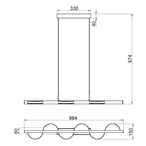 Подвесной светильник Vele Luce Drop VL7194P06 Подвесной светильник Vele Luce Drop VL7194P06