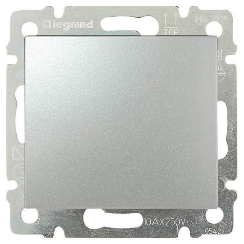 Переключатель одноклавишный промежуточный Legrand Valena 10A 250V алюминий 770107 Переключатель одноклавишный промежуточный Legrand Valena 10A 250V алюминий 770107