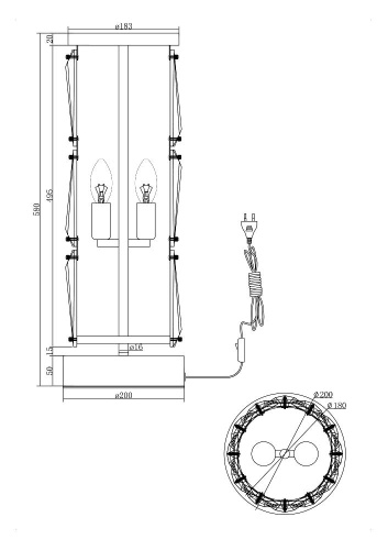 Настольная лампа Maytoni Puntes MOD043TL-02G Настольная лампа Maytoni Puntes MOD043TL-02G