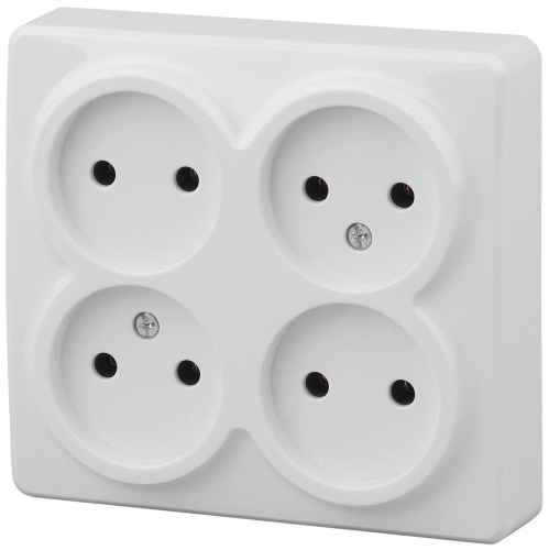Розетка ЭРА Эксперт 4х2P 16A 250V 11-2210-01 Б0020706 Розетка ЭРА Эксперт 4х2P 16A 250V 11-2210-01 Б0020706