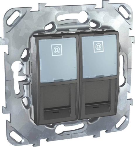 Розетка компьютерная 2хRJ45 Schneider Electric Unica MGU5.2020.12ZD Розетка компьютерная 2хRJ45 Schneider Electric Unica MGU5.2020.12ZD