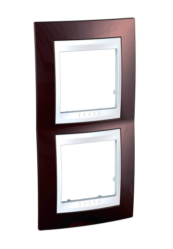 Рамка 2-постовая вертикальная Schneider Electric Unica Хамелеон MGU6.004V.851 Рамка 2-постовая вертикальная Schneider Electric Unica Хамелеон MGU6.004V.851
