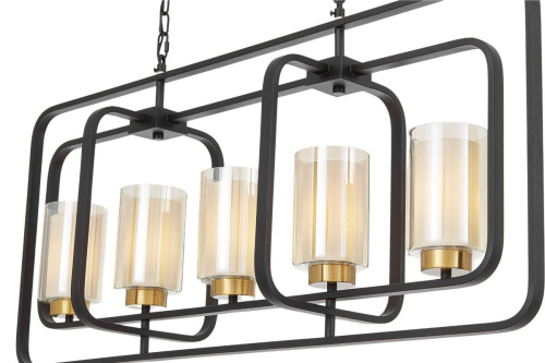 Подвесная люстра Lumina Deco Indivia LDP 1238-5 BK+MD Подвесная люстра Lumina Deco Indivia LDP 1238-5 BK+MD