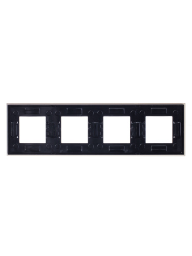 Рамка 4-постовая ABB Zenit стекло жемчужное 2CLA227400N3501