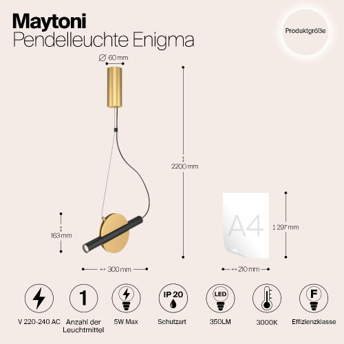 Подвесной светильник Maytoni MOD150PL-L5BS3K Подвесной светильник Maytoni MOD150PL-L5BS3K