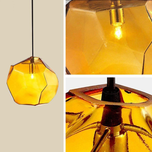Подвесной Светильник Color Ice Cube Pendant Jevio 1 Янтарный By Imperiumloft Подвесной Светильник Color Ice Cube Pendant Jevio 1 Янтарный By Imperiumloft