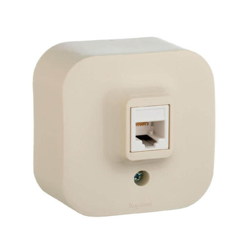 Розетка телефонная RJ11 Legrand Quteo слоновая кость 782244 Розетка телефонная RJ11 Legrand Quteo слоновая кость 782244