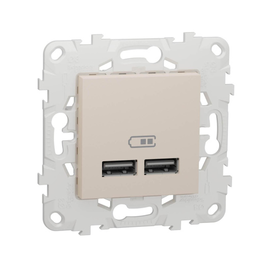 Розетка компьютерная USBx2 Schneider Electric Unica New NU541844 Розетка компьютерная USBx2 Schneider Electric Unica New NU541844