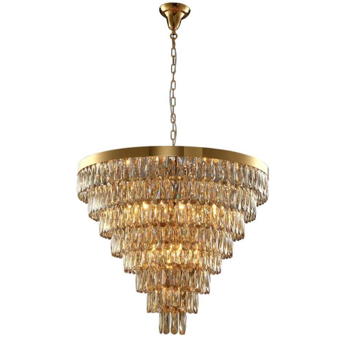 Подвесная люстра Crystal Lux Abigail SP22 D820 GOLD/AMBER Подвесная люстра Crystal Lux Abigail SP22 D820 GOLD/AMBER
