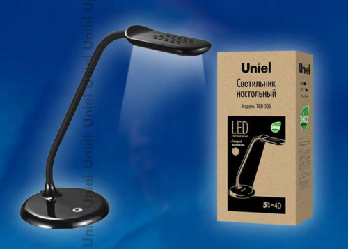 Настольная лампа Uniel TLD-506 Black/LED/550Lm/5000K 06545 Настольная лампа Uniel TLD-506 Black/LED/550Lm/5000K 06545