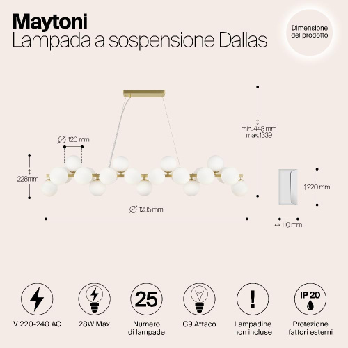 Подвесной светильник Maytoni MOD547PL-25BS