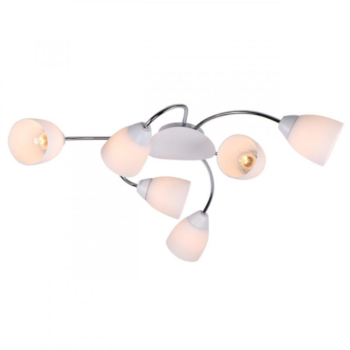 Потолочная люстра IMEX MD.8410-6-S CH+WH Потолочная люстра IMEX MD.8410-6-S CH+WH