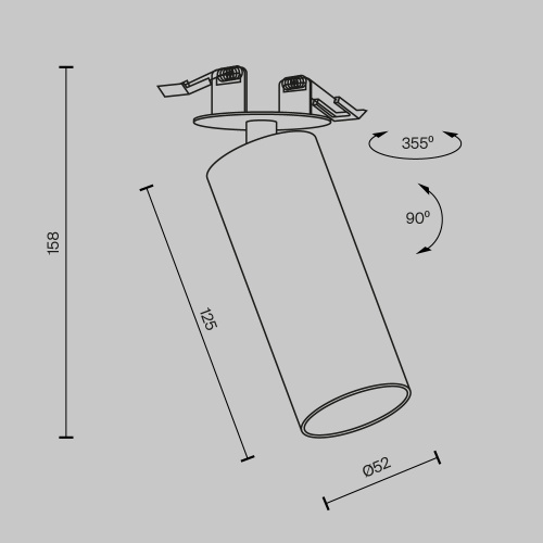 Потолочный светильник Technical C053CL-L12W4K-W-B Потолочный светильник Technical C053CL-L12W4K-W-B