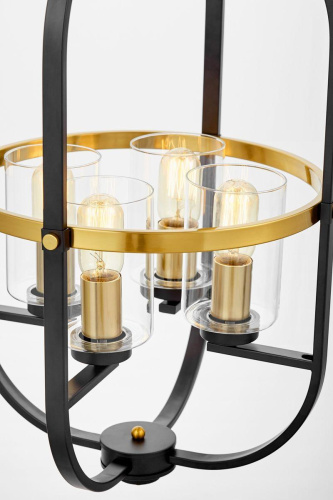 Подвесная люстра Lumina Deco Monterey LDP 1141-4 BK+MD Подвесная люстра Lumina Deco Monterey LDP 1141-4 BK+MD
