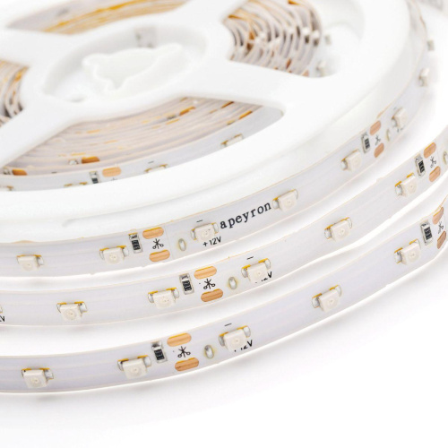 Светодиодная влагозащищенная лента Apeyron 4,8W/m 60LED/m 3528SMD зеленый 5M 00-85 Светодиодная влагозащищенная лента Apeyron 4,8W/m 60LED/m 3528SMD зеленый 5M 00-85
