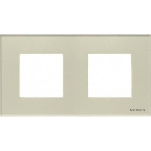Рамка 2-постовая ABB Zenit стекло жемчужное 2CLA227200N3501