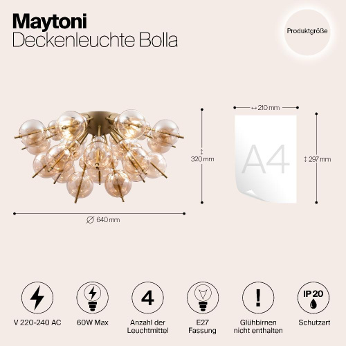 Потолочная люстра Maytoni Bolla MOD133CL-04BS Потолочная люстра Maytoni Bolla MOD133CL-04BS