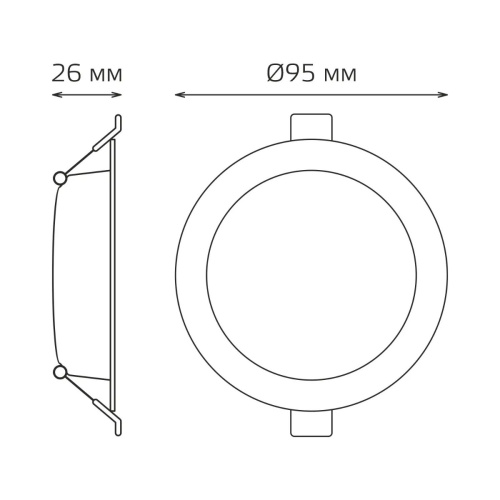 Встраиваемый светильник Gauss Elementary Downlight 9100420205 Встраиваемый светильник Gauss Elementary Downlight 9100420205