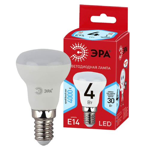 Лампа светодиодная ЭРА E14 4W 4000K матовая ECO LED R39-4W-840-E14 Б0020632 Лампа светодиодная ЭРА E14 4W 4000K матовая ECO LED R39-4W-840-E14 Б0020632