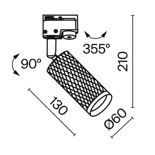 Трековый светильник Maytoni Track TR011-1-GU10-G Трековый светильник Maytoni Track TR011-1-GU10-G