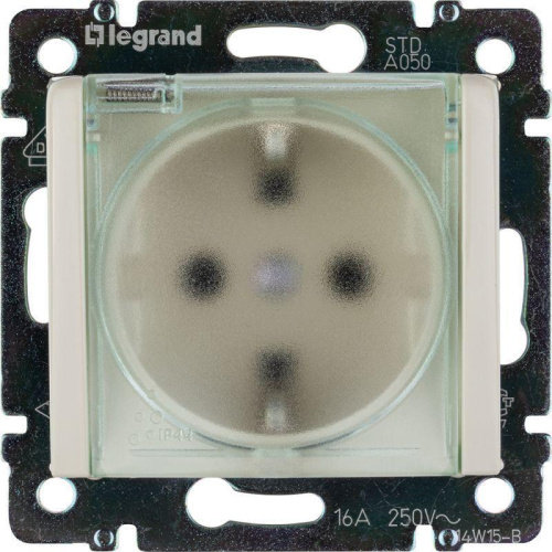 Розетка 2К+З Legrand Valena 16A 250V с/з со шторками крышкой винтовой зажим немецкий стандарт слоновая кость 774120 Розетка 2К+З Legrand Valena 16A 250V с/з со шторками крышкой винтовой зажим немецкий стандарт слоновая кость 774120