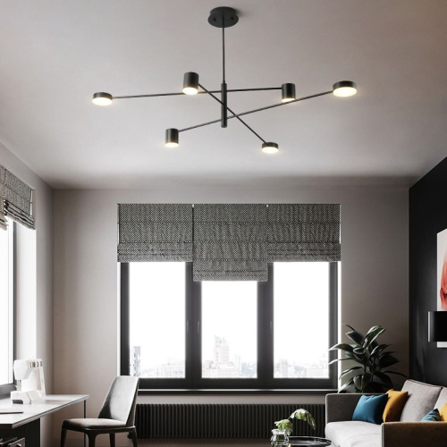 Люстра Motvikt Black 6 By Imperiumloft