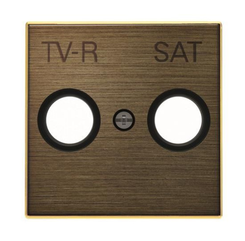 Накладка для TV-R-SAT розетки, серия SKY, цвет античная латунь Накладка для TV-R-SAT розетки, серия SKY, цвет античная латунь