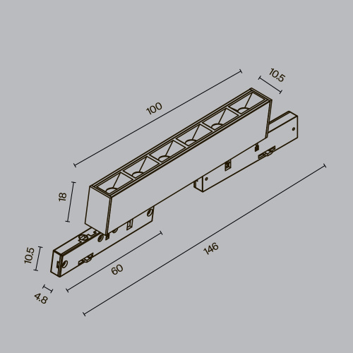Трековый светильник Technical TR193-1-5W3K-M-B Трековый светильник Technical TR193-1-5W3K-M-B