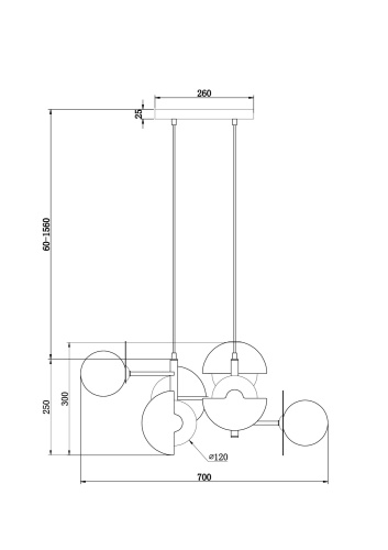 Подвесной светильник Freya FR5391PL-06CFL Подвесной светильник Freya FR5391PL-06CFL