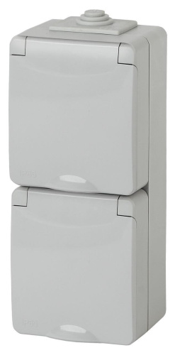 Розетка ЭРА Эксперт 2х2P E IP65 со шторками 16A 250V 11-2608-03 Б0036003 Розетка ЭРА Эксперт 2х2P E IP65 со шторками 16A 250V 11-2608-03 Б0036003