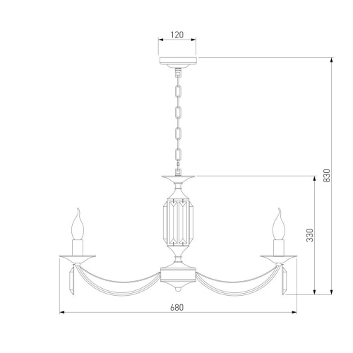 Подвесная люстра Eurosvet 60087/8 античная бронза