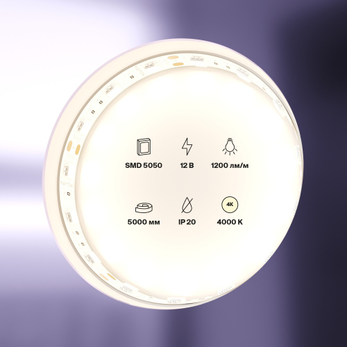 Светодиодная лента Maytoni Technical 14,4W/m 60LED/m 5050SMD дневной белый 5M 10129 Светодиодная лента Maytoni Technical 14,4W/m 60LED/m 5050SMD дневной белый 5M 10129