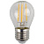 Лампа светодиодная филаментная ЭРА E27 5W 4000K прозрачный F-LED Р45-5W-840-E27
