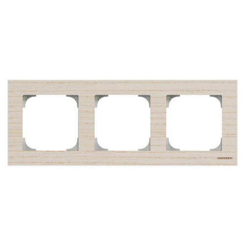 Рамка 3-постовая ABB Sky белый ясень 2CLA857300A2001 Рамка 3-постовая ABB Sky белый ясень 2CLA857300A2001