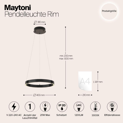 Подвесной светильник Maytoni MOD058PL-L22B3K Подвесной светильник Maytoni MOD058PL-L22B3K