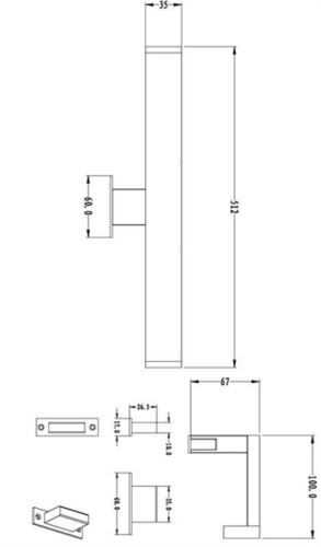 Подсветка для зеркал Deko-Light Spiegel Line II 687133 Подсветка для зеркал Deko-Light Spiegel Line II 687133
