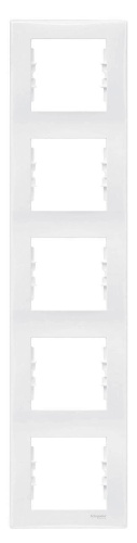 Рамка 5-постовая вертикальная Schneider Electric Sedna SDN5801521 Рамка 5-постовая вертикальная Schneider Electric Sedna SDN5801521