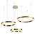 Подвесной светодиодный светильник Crystal Lux Saturn SP120W Led Gold