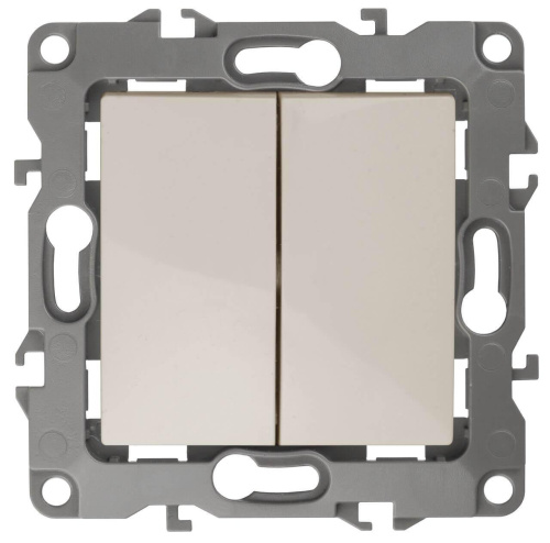 Выключатель двухклавишный ЭРА 12 10AX 250V 12-1004-02 Б0014652 Выключатель двухклавишный ЭРА 12 10AX 250V 12-1004-02 Б0014652