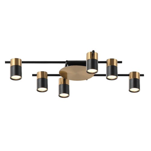 Потолочная люстра Lumien Hall Trey LH4138/6CB-BR-BK Потолочная люстра Lumien Hall Trey LH4138/6CB-BR-BK