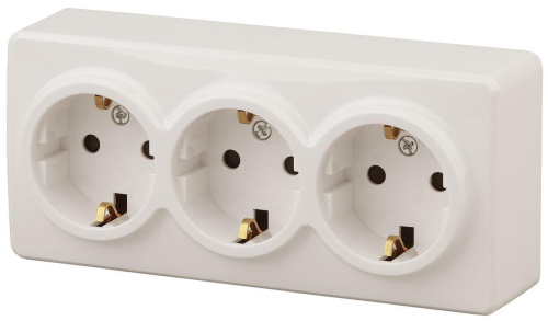 Розетка ЭРА Эксперт 3х2P E Schuko 16A 250V 11-2208-02 Б0020701 Розетка ЭРА Эксперт 3х2P E Schuko 16A 250V 11-2208-02 Б0020701