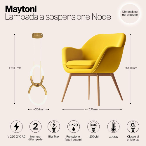 Подвесной светильник Maytoni MOD165PL-L18B3K Подвесной светильник Maytoni MOD165PL-L18B3K