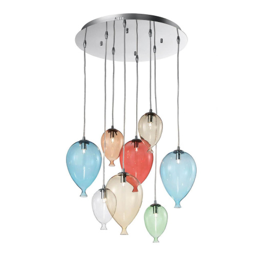 Подвесная люстра Ideal Lux Clown SP8 Color 100944 Подвесная люстра Ideal Lux Clown SP8 Color 100944