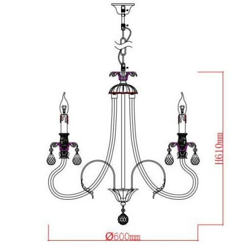 Подвесная люстра Rivoli Marlene 1021-206 Б0047909 Подвесная люстра Rivoli Marlene 1021-206 Б0047909