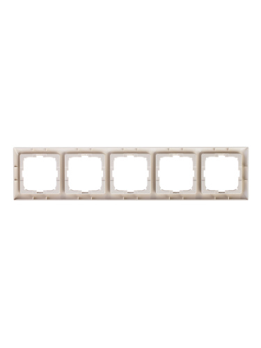Рамка 5-постовая ABB Basic55 слоновая кость 2CKA001725A1488